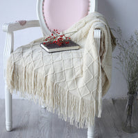 HKM-388883 Super Soft Warm Knitted Sofa Blanket - Lightweight, Skin-Friendly, Multi-Functional with Multiple Color Options