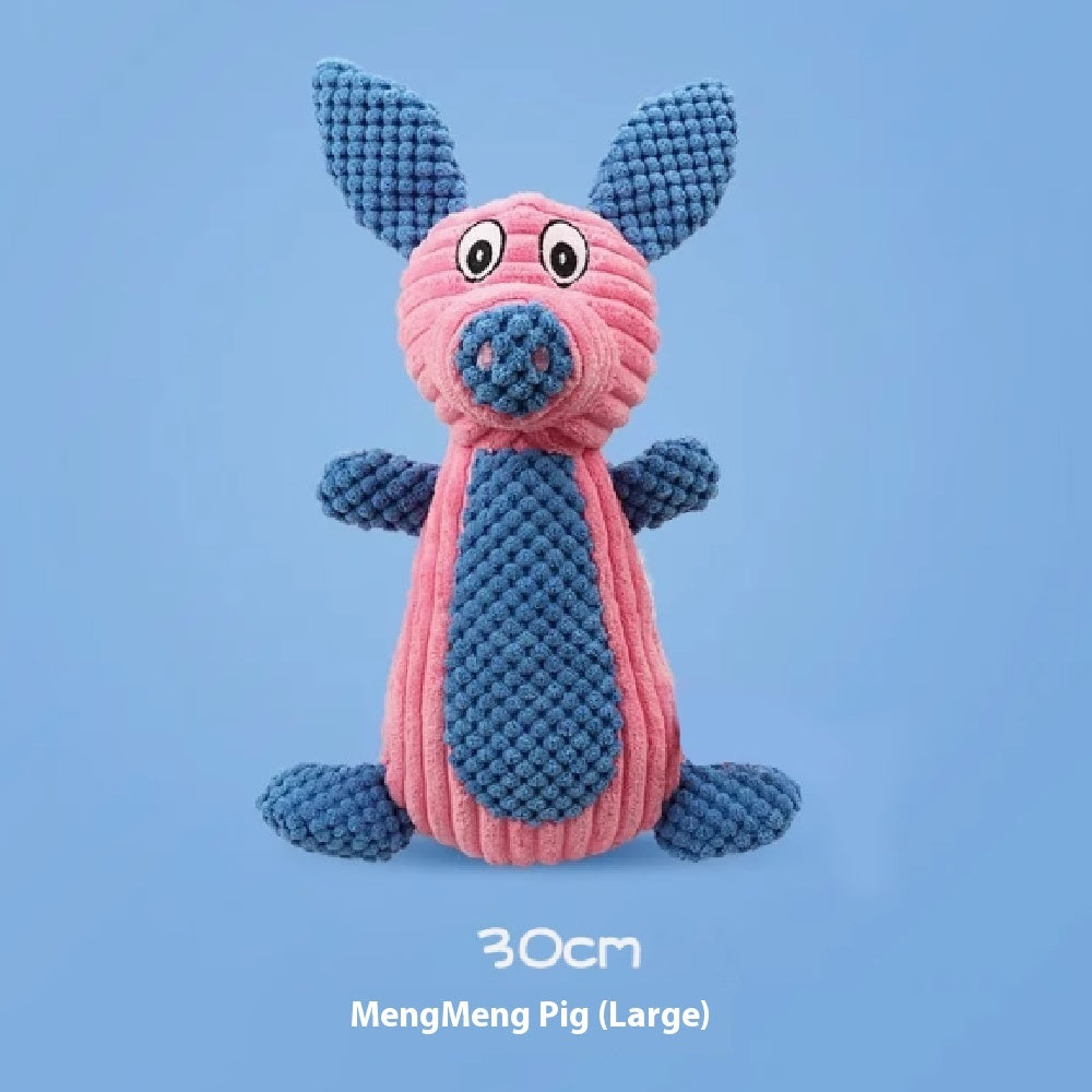 HKM-389011 Plush Dog and Cat Toy with Noise-Making Feature, Bite-Resistant Design