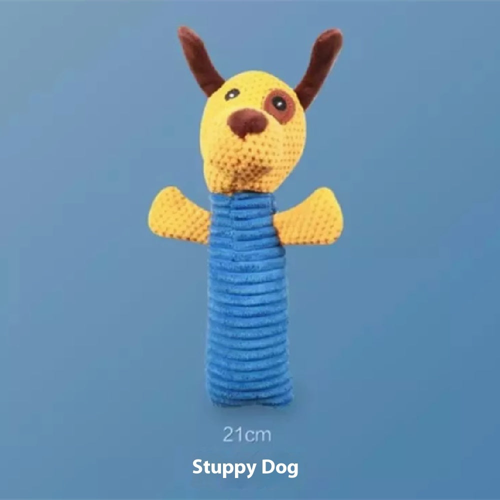 HKM-389011 Plush Dog and Cat Toy with Noise-Making Feature, Bite-Resistant Design
