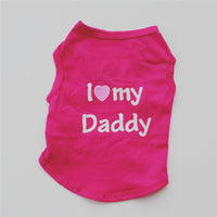 HKM-389139 Classic Pet Vest for Puppies - Love Mom & Love Dad in Various Colors and Sizes