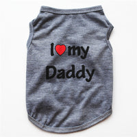 HKM-389139 Classic Pet Vest for Puppies - Love Mom & Love Dad in Various Colors and Sizes