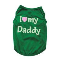 HKM-389139 Classic Pet Vest for Puppies - Love Mom & Love Dad in Various Colors and Sizes