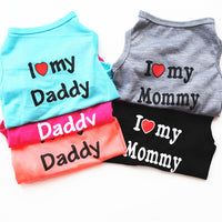 HKM-389139 Classic Pet Vest for Puppies - Love Mom & Love Dad in Various Colors and Sizes