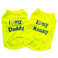 HKM-389139 Classic Pet Vest for Puppies - Love Mom & Love Dad in Various Colors and Sizes