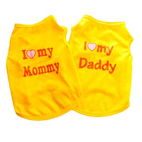 HKM-389139 Classic Pet Vest for Puppies - Love Mom & Love Dad in Various Colors and Sizes