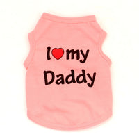 HKM-389139 Classic Pet Vest for Puppies - Love Mom & Love Dad in Various Colors and Sizes