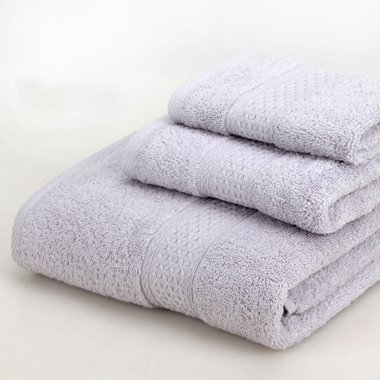 HKM-389139 Cotton Bath Towel Set - 3-Piece Gift Bag Packaging