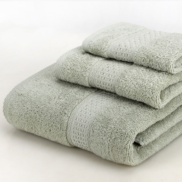 HKM-389139 Cotton Bath Towel Set - 3-Piece Gift Bag Packaging
