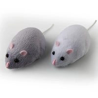 HKM-389139 Remote Control Plush Mouse Toy for Cat Training and Play, Mini Electric Running Toy