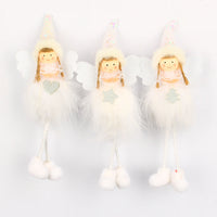 HKM-389331 Plush Angel Girl Doll Christmas Tree Decoration - Long Leg Pendant Ornament