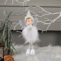 HKM-389331 Plush Angel Girl Doll Christmas Tree Decoration - Long Leg Pendant Ornament