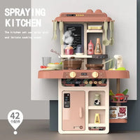 HKM-389395 Mini Kitchen Play Set with 42 Pieces of Cooking Accessories for Kids Ages 2 and Up