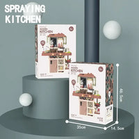 HKM-389395 Mini Kitchen Play Set with 42 Pieces of Cooking Accessories for Kids Ages 2 and Up