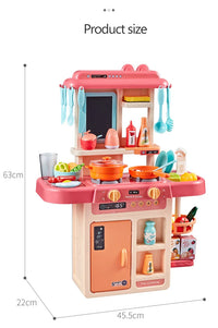 HKM-389395 Mini Kitchen Play Set with 42 Pieces of Cooking Accessories for Kids Ages 2 and Up