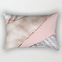 HKM-389523 Rose Gold Geometric Abstract Polyester Pillowcase - 30x50cm Size