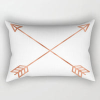 HKM-389523 Rose Gold Geometric Abstract Polyester Pillowcase - 30x50cm Size