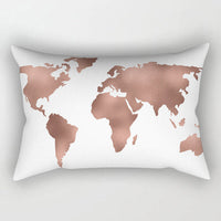 HKM-389523 Rose Gold Geometric Abstract Polyester Pillowcase - 30x50cm Size