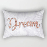 HKM-389523 Rose Gold Geometric Abstract Polyester Pillowcase - 30x50cm Size