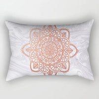 HKM-389523 Rose Gold Geometric Abstract Polyester Pillowcase - 30x50cm Size