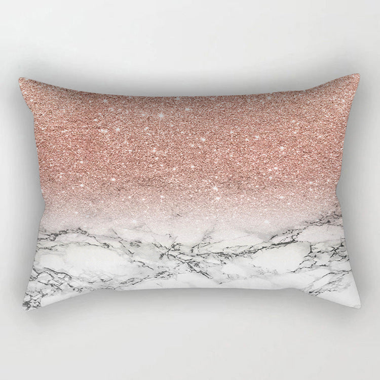 HKM-389523 Rose Gold Geometric Abstract Polyester Pillowcase - 30x50cm Size