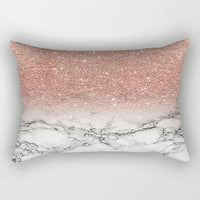 HKM-389523 Rose Gold Geometric Abstract Polyester Pillowcase - 30x50cm Size