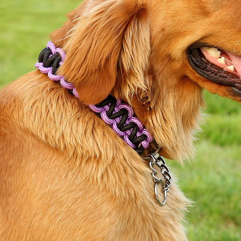 HKM-389587 Woven Dog Collar Bandana - Durable Nylon, Multiple Color Options