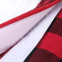 HKM-389843 Festive Black and Red Plaid Refrigerator Door Handle Covers - Set of 3