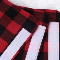 HKM-389843 Festive Black and Red Plaid Refrigerator Door Handle Covers - Set of 3