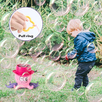 HKM-389971 Cartoon Octopus Automatic Bubble Blower Machine for Kids - Fun Summer Outdoor Play