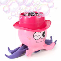 HKM-389971 Cartoon Octopus Automatic Bubble Blower Machine for Kids - Fun Summer Outdoor Play