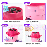 HKM-389971 Cartoon Octopus Automatic Bubble Blower Machine for Kids - Fun Summer Outdoor Play
