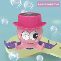 HKM-389971 Cartoon Octopus Automatic Bubble Blower Machine for Kids - Fun Summer Outdoor Play