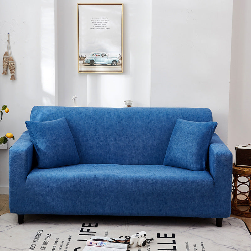 HKM-390099 Geometric Pattern Polyester Sofa Slipcover for Double Seat Sofas 145-185cm