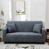 HKM-390099 Geometric Pattern Polyester Sofa Slipcover for Double Seat Sofas 145-185cm