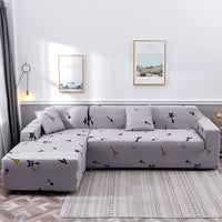 HKM-390099 Geometric Pattern Polyester Sofa Slipcover for Double Seat Sofas 145-185cm