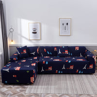 HKM-390099 Geometric Pattern Polyester Sofa Slipcover for Double Seat Sofas 145-185cm