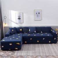 HKM-390099 Geometric Pattern Polyester Sofa Slipcover for Double Seat Sofas 145-185cm