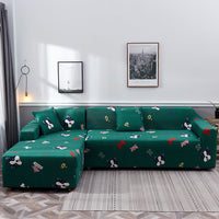 HKM-390099 Geometric Pattern Polyester Sofa Slipcover for Double Seat Sofas 145-185cm