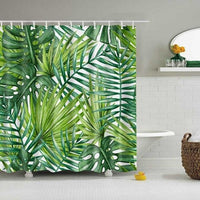 HKM-390419 Tropical Digital Print Shower Curtain with High-Resolution Design and Eco-Friendly Material