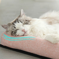 HKM-390483 Summer Rattan Sleeping Mat - Soft PP Cotton - Available in Pink, Gray, Brown - Sizes S, M, L