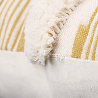 HKM-390547 Cotton Woven Pinstripe Tufted Pillowcase for Sofa or Car, 45x45cm & 30x50cm