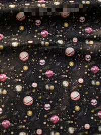 HKM-390547 Digital Printed Cotton Fabric - Cartoon Animation Starry Sky Design, 145CM Width