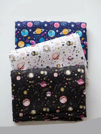 HKM-390547 Digital Printed Cotton Fabric - Cartoon Animation Starry Sky Design, 145CM Width
