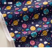 HKM-390547 Digital Printed Cotton Fabric - Cartoon Animation Starry Sky Design, 145CM Width