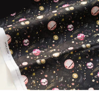 HKM-390547 Digital Printed Cotton Fabric - Cartoon Animation Starry Sky Design, 145CM Width
