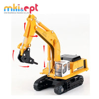 HKM-390675 1:87 Scale Diecast Excavator Truck Toy for Ages 5 and Up, Zinc Alloy Material