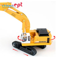 HKM-390675 1:87 Scale Diecast Excavator Truck Toy for Ages 5 and Up, Zinc Alloy Material