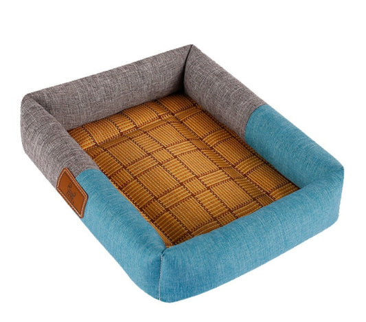 HKM-390675 Four Seasons Universal Rattan Pet Nest - Soft Cloth Bed in Multiple Color Options and Sizes
