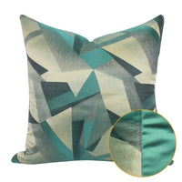 HKM-390675 Geometric Pattern Pillow Cover for Hotel, Homestay, and Office - Khaki, Green, Yellow