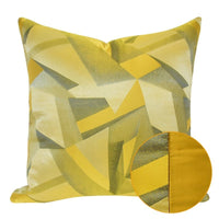 HKM-390675 Geometric Pattern Pillow Cover for Hotel, Homestay, and Office - Khaki, Green, Yellow